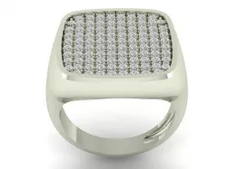 pave wedding ring 3D print model