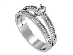 Pear diamond classic ring  3D print model