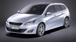 Peugeot 308 SW 2016 VRAY 3D model