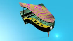 Piano Low-poly  3D model