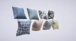 Pillows Pack Low-poly  3D model
