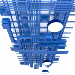 Pipes industrial ceiling 3D model