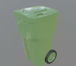plastic gabage bin Low-poly  3D model