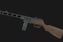 PPSh-41 Low-poly  3D model
