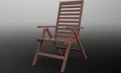 Reclining chair Low-poly  3D model