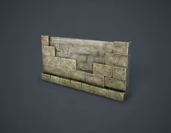 Restored Wall Low-poly  3D model