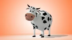 Rigged Cow 3D model