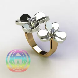 ring jewelry sterling fashion jewel silver jewellery 3D print model