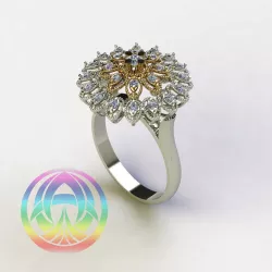 ring jewelry sterling fashion jewel silver jewellery 3D print model