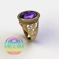 ring jewelry sterling fashion jewel silver jewellery 3D print model