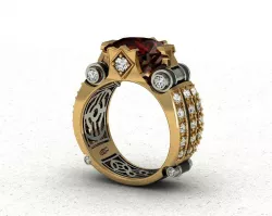  ring  pomegranate 3D print model