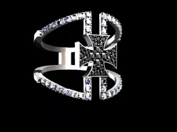 Ring with cross 3D print model