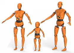  Robot Android  family   Crash Dummy Test 3D model 3D Model Collection