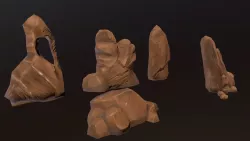 Rocks Low-poly  3D model
