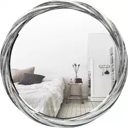 Round Silver Accent Mirror RBRS7771 3D model