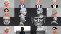 Royal Family busts for full color 3D printing 3D Model Collection