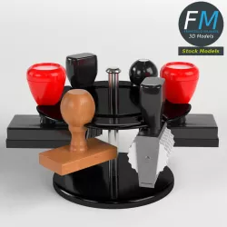 Rubber stamps rack 3D model