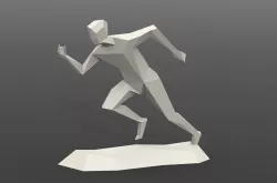 Running man statue 3D print model