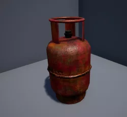 Rusted Gas-Cylinder Low-poly  3D model