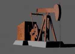 Rusty Oil Pump Jack 3D model Low-poly  3D model
