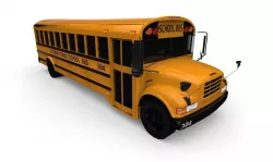 School Bus Low-poly  3D model