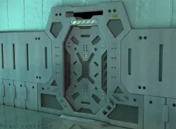 sci fi slide door 3D model