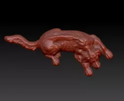 Skinny dog sculpture 3D print model