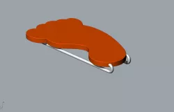 Small ankle fun memory paper clip 3D model 3D print model