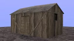 Small barn lowpoly Low-poly  3D model