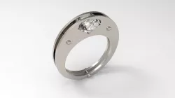 Solitaire Diamond Ring 3D print model