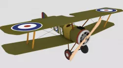Sopwith F-1 Camel British Plane 3D model