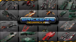 Spaceships Megapack 05 3D Model Collection