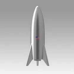 SpaceX Starship Mars Rocket BFR 3D model