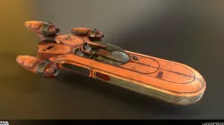 Star Wars - X-34 Landspeeder Low-poly  3D model