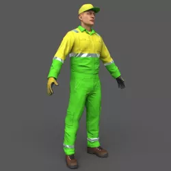 Street Cleaner Low-poly  3D model