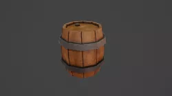 Stylized Barrel Low-poly  3D model