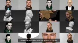 Superheroes busts ready for full color 3D printing 3D Model Collection