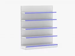 Supermarket Single Shelves 2 3D model
