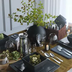 Tableware black 3D model