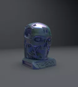 Terminator T-800 Skull Bust 3D model 3D model