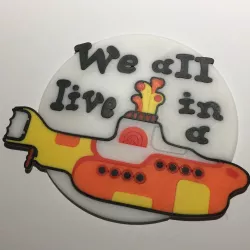 The Beatles Yellow Submarine Coaster 3D print model