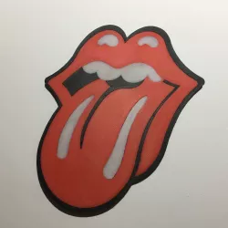 The Rolling Stones Logo Coaster 3D print model