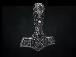 THOR Hammer Pendant STL 3D print 3D model for printing 3D print model