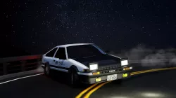 Toyota Corolla GT AE86 Initial D Low-poly  3D model