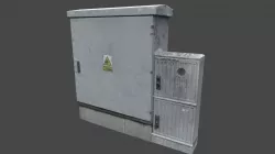 Utility Box Low-poly  3D model