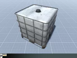 Water Tank Cube Low-poly  3D model
