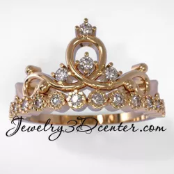 Wedding ring crown obr 206 3D print model