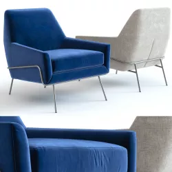 West Elm Lucas Wire Base Chair 3D model