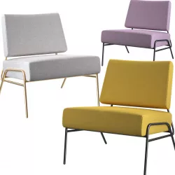West Elm Wire Frame Slipper Chair model 3D model