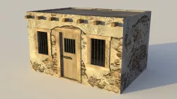 Western Jail Low-poly  3D model